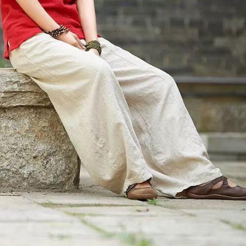 Japońskie Plus Size Wiosna i Jesień Bawełna i Len Luźne Swobodne Bloomersy Damskie