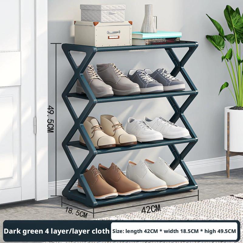 X-type Dustproof Shoe Rack Collapsible Shoe Rack Simple Storage Rack Multi-layer Movable Shoe Rack Student Dormitory Combination