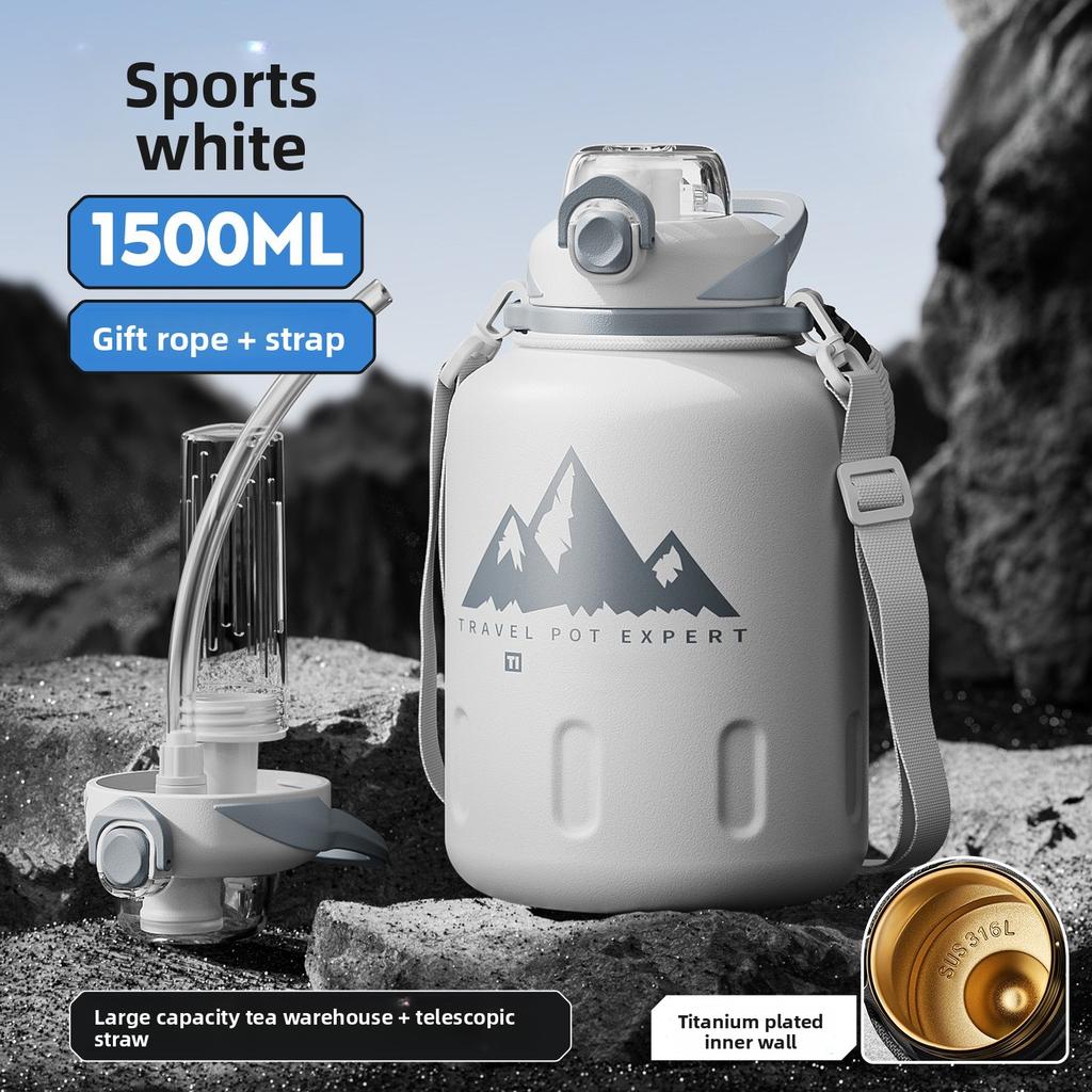 New Large-Capacity Titanium Insulated Cup, Cold-Keeping Cup, Outdoor Sports Portable Water Bottle, Insulated Water Jug