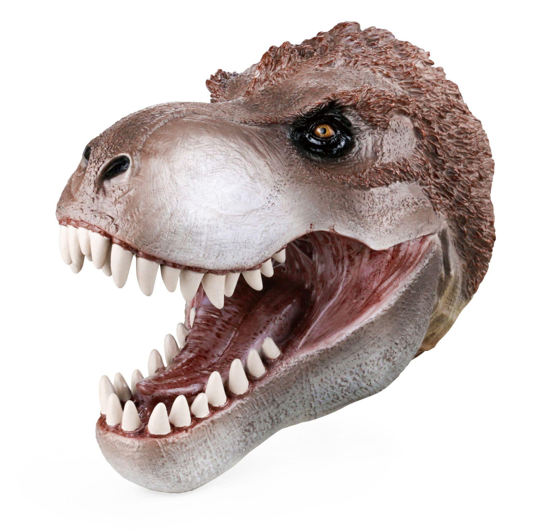 Păpușă de mână din cauciuc vinilic moale, figurină animal, jucării, mănuși, model, cadou, Păpușă de mână dinozaur, jucării pentru Halloween gray
