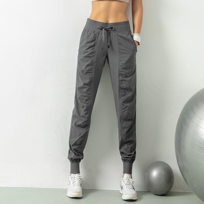 Women's Spring and Summer Solid Color Loose Sweatpants Running Fitness Breathable Drawstring Leg Speed Dry Pants