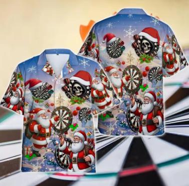 Beer dart pattern short-sleeve shirt, men s casual bar party lapel shirt, darts club buttons XXS