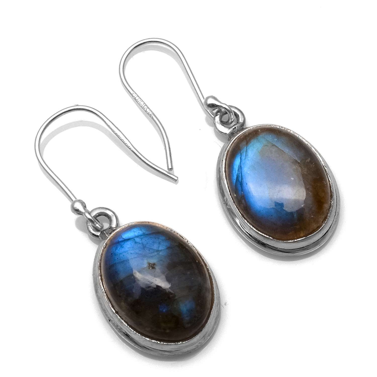

Labradorite Gemstone Earrings Solid 925 Sterling Silver Handmade Earrings Jewelry Gift For Women And Girls E-1004