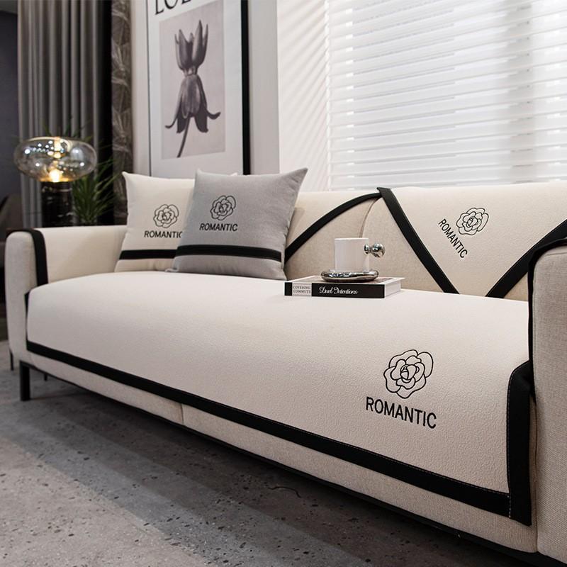 

Подушка для дивана, универсальная противоскользящая подушка для сиденья на все времена года, легкий роскошный кожаный чехол для дивана высокого класса, новая ткань для чехла 70*70cm