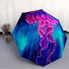 1pc Jellyfish Cosmic Automatic Open/Close Umbrella, Portable Folding Umbrella for Travel,suitable as a gift for various festivals
