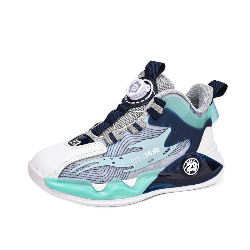 Boys' Sports Shoes 2025 Spring and Autumn New Mesh Children's Rotating Button Sports Shoes Medium and Older Children's Casual Shoes