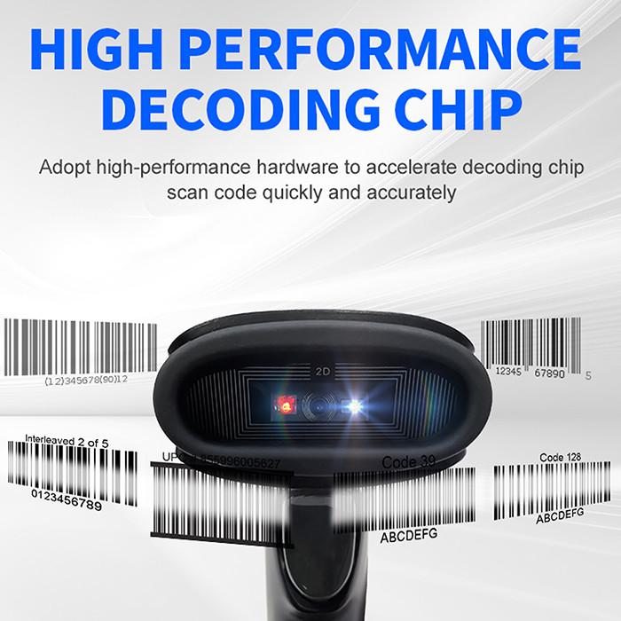 Qoltec 1D Barcode Scanner | CCD Matrix | USB | White
