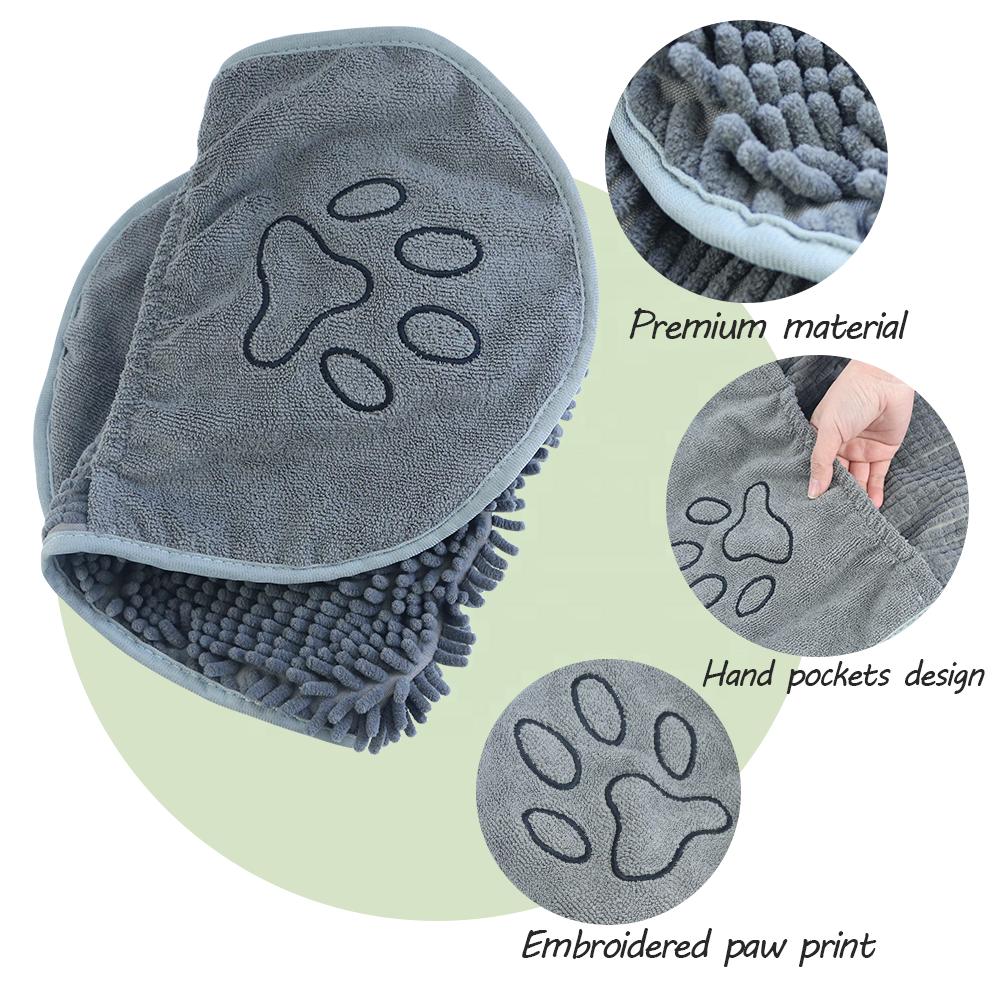 Customized Cleaning Grooming Pets Big Best Hand Fast Absorb Pocket Drying Supper Absorbent Towels
