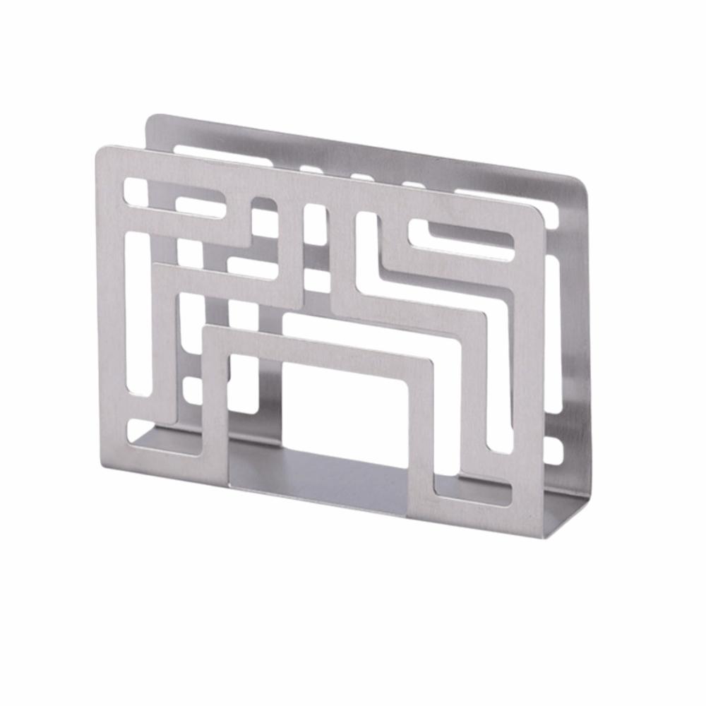 Heavy Duty Napkin Storage Shelf Stainless Steel Tissue Dispenser Napkin Container Household