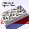 Cartoon Cute Dinosaurs Phone Case For iPhone 17 16 15 14 13 12 Pro Max Plus With Magnetic Crystal Clear Case Wireless Charge