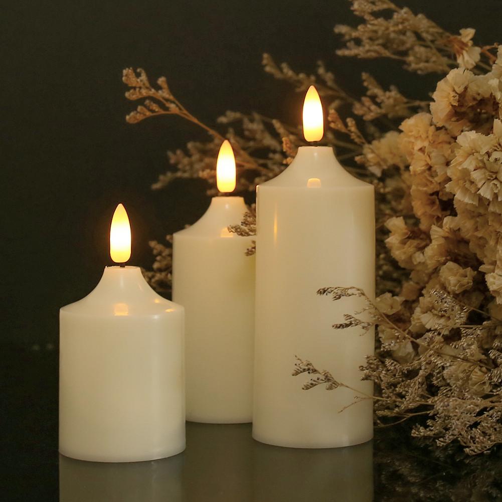 3PCS-12PCS Flameless LED Candles Flickering Light Battery Operated With Timer Remote for Christmas Wedding Decor Birthday Party