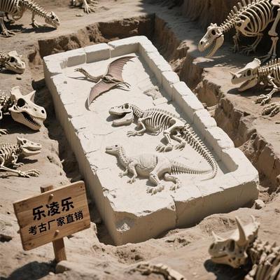Dinosaur Fossil Dig Kit: Children's Archaeology Adventure with Gemstones and Dino Egg Blind Box