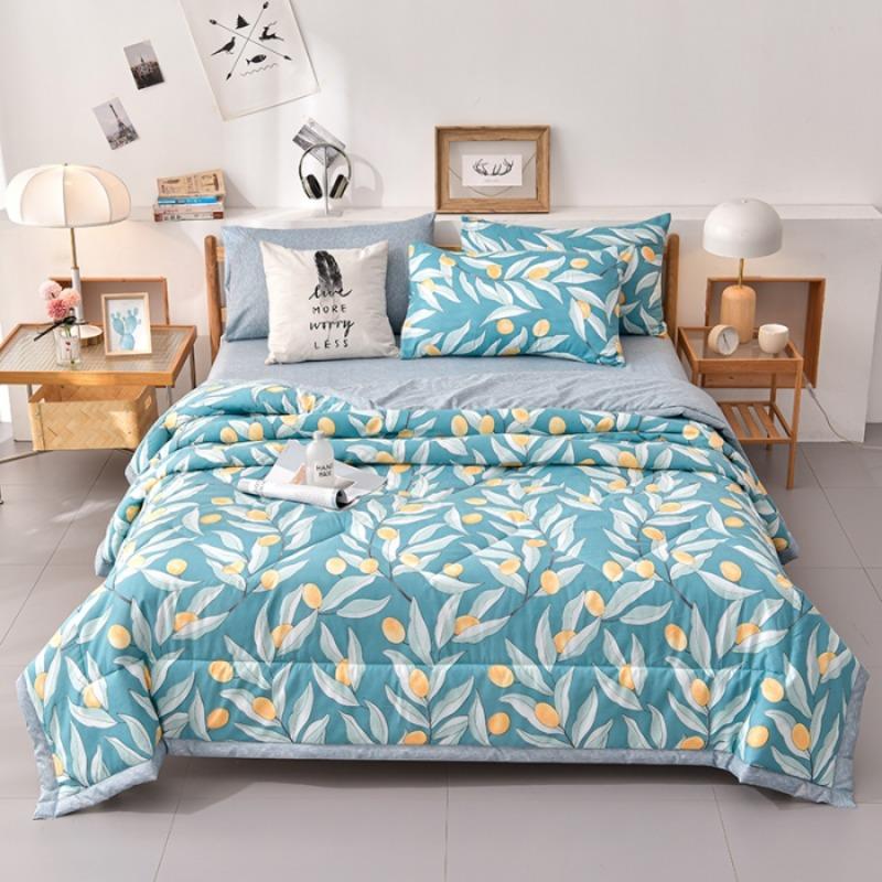 Simple printing fashion single summer quilt air conditioner quilt Xia Liang quilt single piece without pillowcase