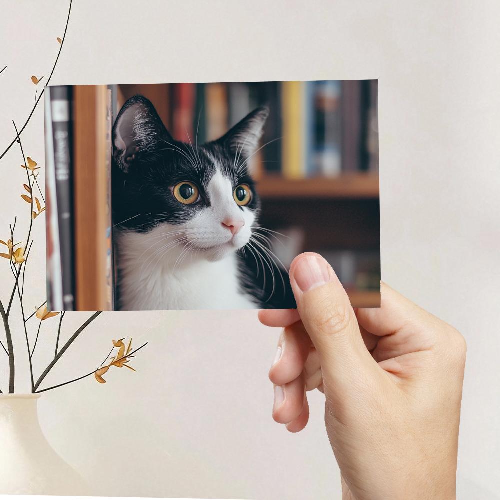 32pcs, High-definition Cute Cat Postcards, Greeting Cards, DIY Postcards, Decorations, Suitable for Collection and Gifting.