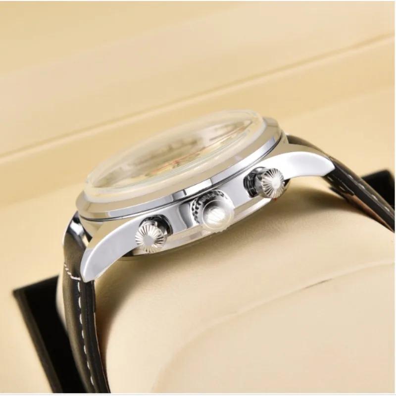 Men's watches 1963 pilot automatic watch 42mm waterproof retro quartz chronograph vintage dress watch