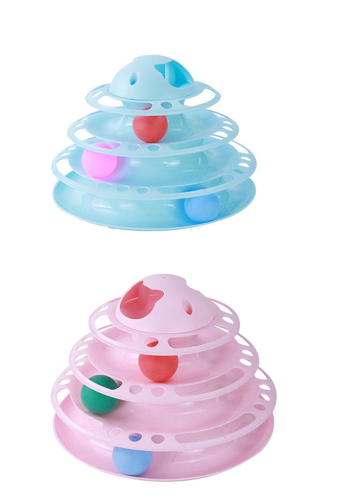 Katzen-Spielzeug-Set Vierstöckiges Katzen-Karussell Mit Interaktiven Und Pädagogischen Funktionen Leichtes Plastik Mehrere Farben Erhältlich