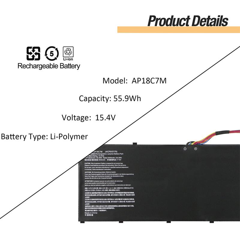 AP18C7M AP18C7K Battery for Acer Swift 3 SF313-52 SF313-52G SF313-53 SF313-53G SF316-51 5 SF514-54T SF514-54GT SF514-55T 55GT