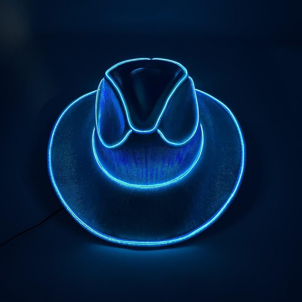 Dazzling Sequin Light-up Cowboy Hat For Parties And Performances In Vibrant Colors