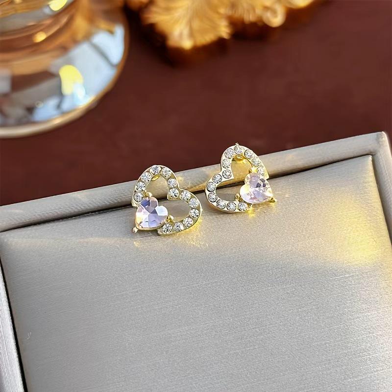 "Silver Needle Pearl & Zircon Bow Earrings: Niche Design, Stylish & Versatile, Light Luxury High-End Accessory"