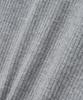 NOIRER Ribbed Henley Neck Long Sleeve T-Shirt (Gray)