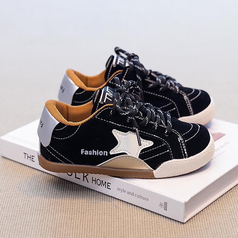 Children 2025 New German Training Shoes Women's Treasure Tide Brand Board Shoes Boys Soft-soled Running Sports Shoes Campus White Shoes