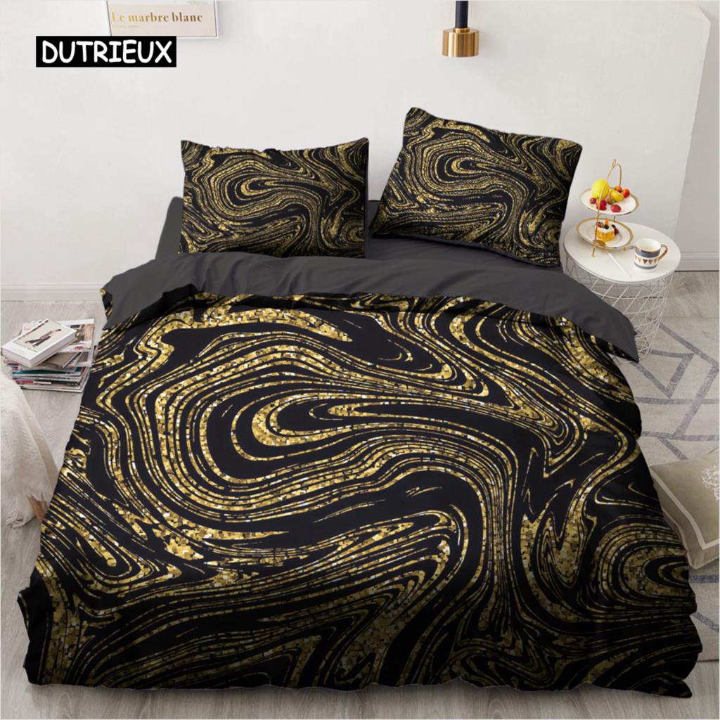 Simple Marbling  Bedding Sets European and American Style Duvet Cover Luxury Comforter Geometry for Women Teens Room Decorations
