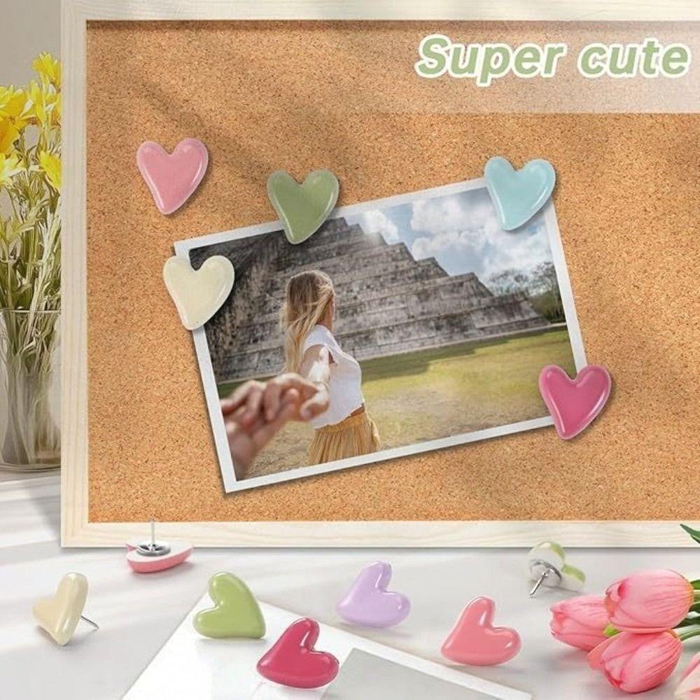 Macaron Irregular Heart Shape Pushpins 3D Thumb Tacks Board Thumbtack  Photo Wall Decor