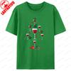 Wine Glass Christmas Tree TShirt Unisex Unisex Wine Lovers Holiday T Shirts Gift Unisex Print Crewneck Tops Xmas Casual Tshirt