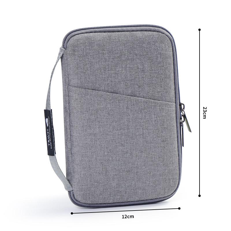 Waterproof Passport Holder Cover Case Multi-Function Passport Protective Cover Zipper Document Case Travel Wallet Accessories