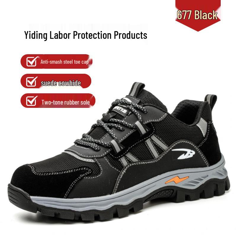 Unisex Steel Toe Work Shoes: Breathable, Wear-Resistant, Anti-Smash, Anti-Puncture, Comfortable for Long Standing