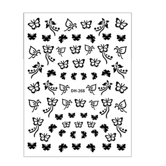 Manicure Decal Delicate Exquisite Glue-free Hollow Butterfly Nail Art Transfer Sticker for Women
