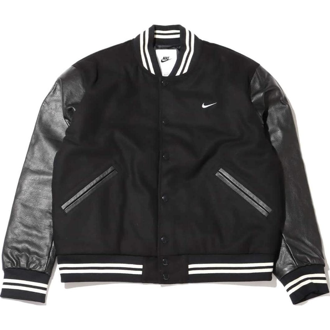 

Nike Повседневная куртка Campus с длинным рукавом и воротником-стойкой, мужские куртки, цвет черный, белый FD7846-010 M