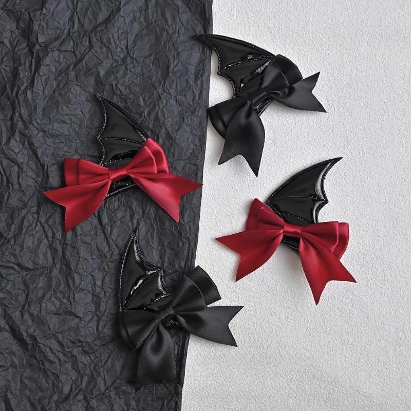 Little Devil Bat Wings Hair Clip Halloween Butterfly Headpiece Lolita Gothic Hairpiece