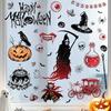 Dark Aesthetic Home Ornaments 9PCS Halloween Static Window Stickers, Gothic Silhouette Decals, Reusable Retro Horror Stickers Waterproof PVC for Glass