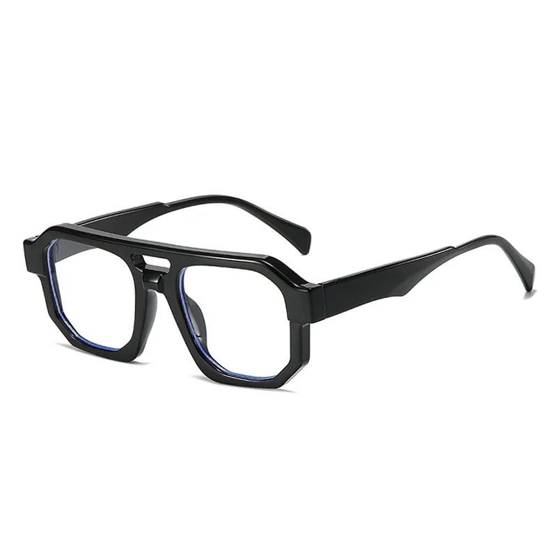  Double Bridges Square Women Gradient Purple Multicolor Sunglasses Fashion Frame Men Retro Punk Sun Glasses Shades UV400