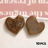 10Pcs Color Pattern Print Geometry Hearts Shape Resin Cabochon Beads Diy Jewelry Garment Hair Accessory