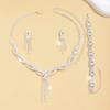 Zircon Bracelet Wedding Bridal Accessories Rhinestone Jewelry Set  Bridal Accessories