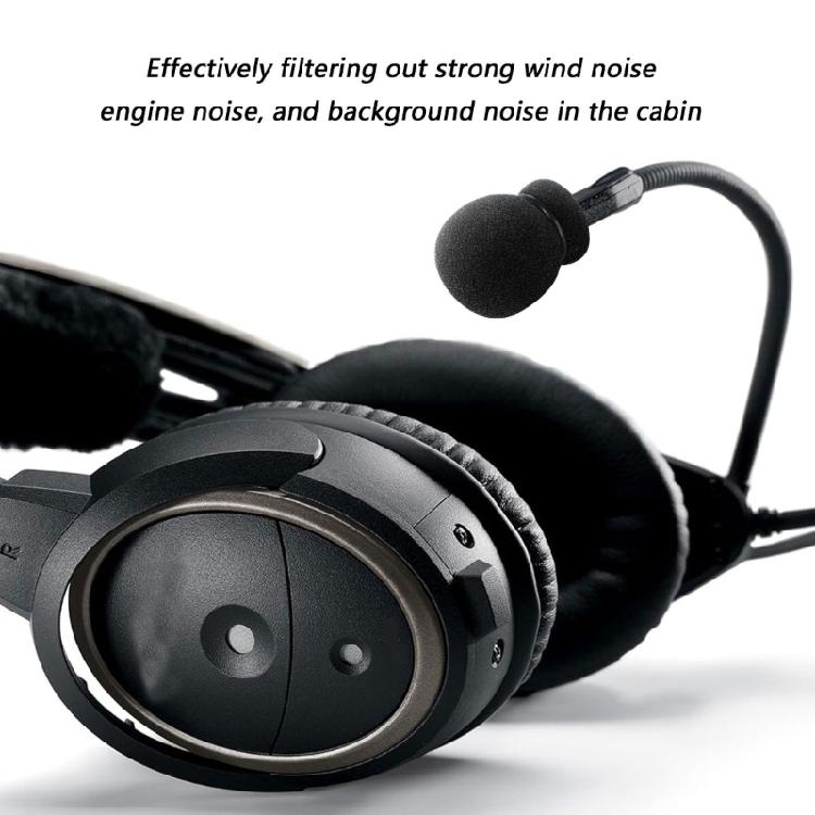 Aviation Microphone Cover Replacement for A10 A30 Headset Secure Clear Sound Aviation Headset Noise Reduction