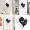 Heart Shape Acrylic Wall Hanging Clock with Silents Mechanism Movement for Home Decoration
