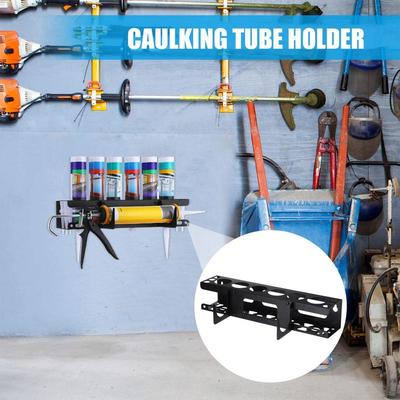 Caulking Tube Holder Caulking Guns Storage Rack Wall Mounted Sealant Organizer Holds 6 Tubes And Caulking Nozzle For Workshop