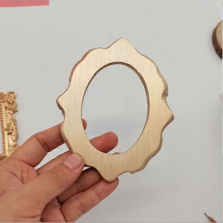 Vintage Gold Frames, 5 Pack Baroque Style Resin Picture Frames, 5 Shapes for Crafts Decorating