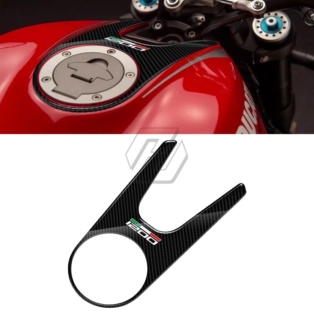 3D ochranný obal na podložku nádrže na motocykl s karbonovým vzhledem pro Ducati Monster 1200 2015 2016 2017