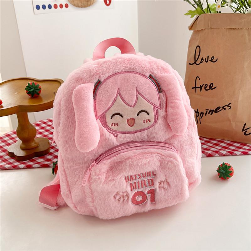 Cute girl plush bag cartoon two-dimensional backpack girl student versatile children s backpack