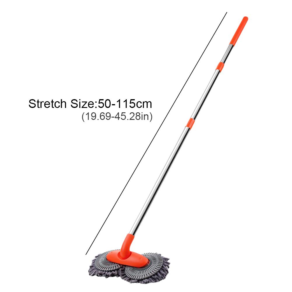 Car Cleaning Brush Telescopic Mop Car Wash Brush Double Brush Head Stretching Handle Windshield Roof Window Cleaning Maintenance