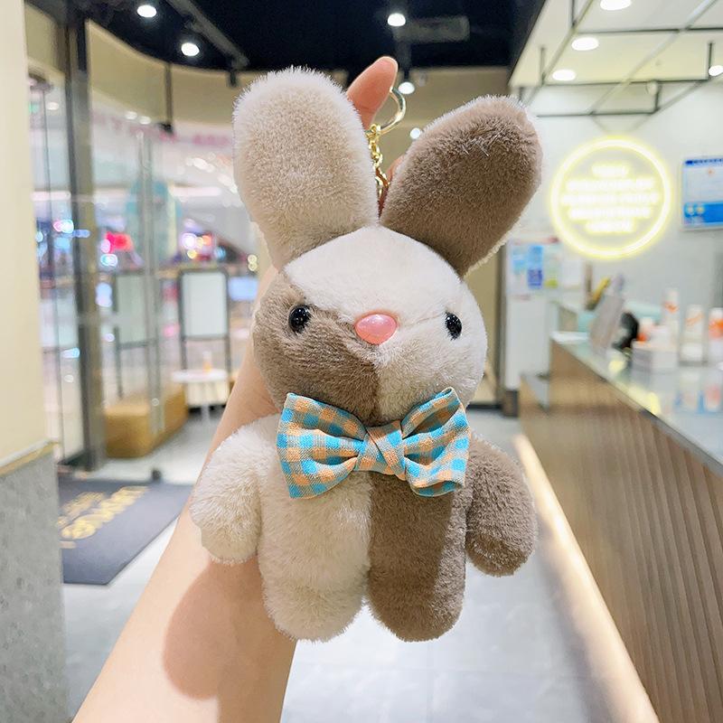 

Cartoon Kawaii Colorful Rabbit Plush Doll Keychain Pendant Creative Ins Cute Soft Rabbit Plush Backpack Pendant Birthday Gift