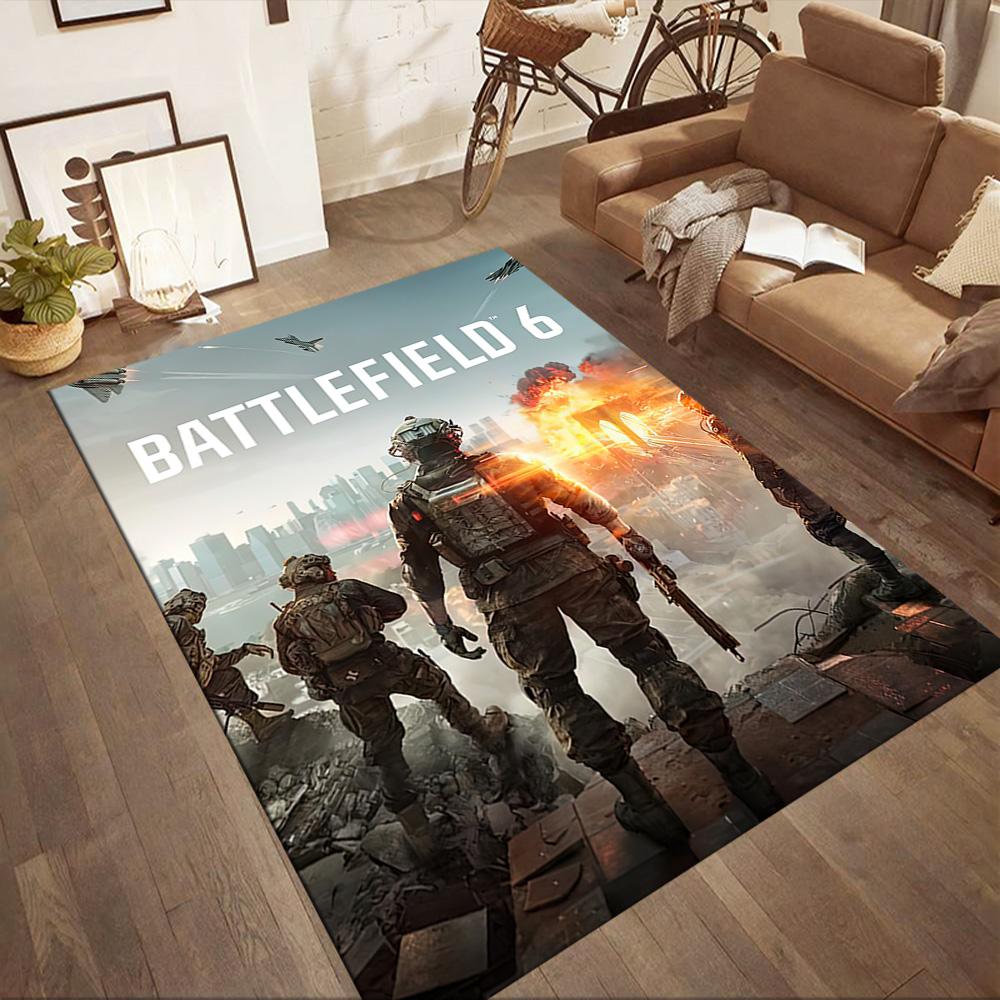 Battlefield 6: War Zone Square rugs are a great choice for living rooms, bedrooms, home décor, and as gifts.