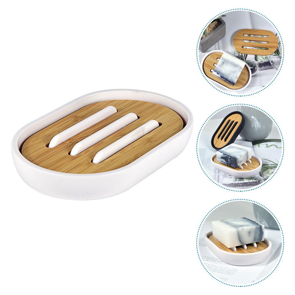 Soap Dish Bamboo Soap Box Soap Holder Drainage Soap Tray Soap Tray Holder