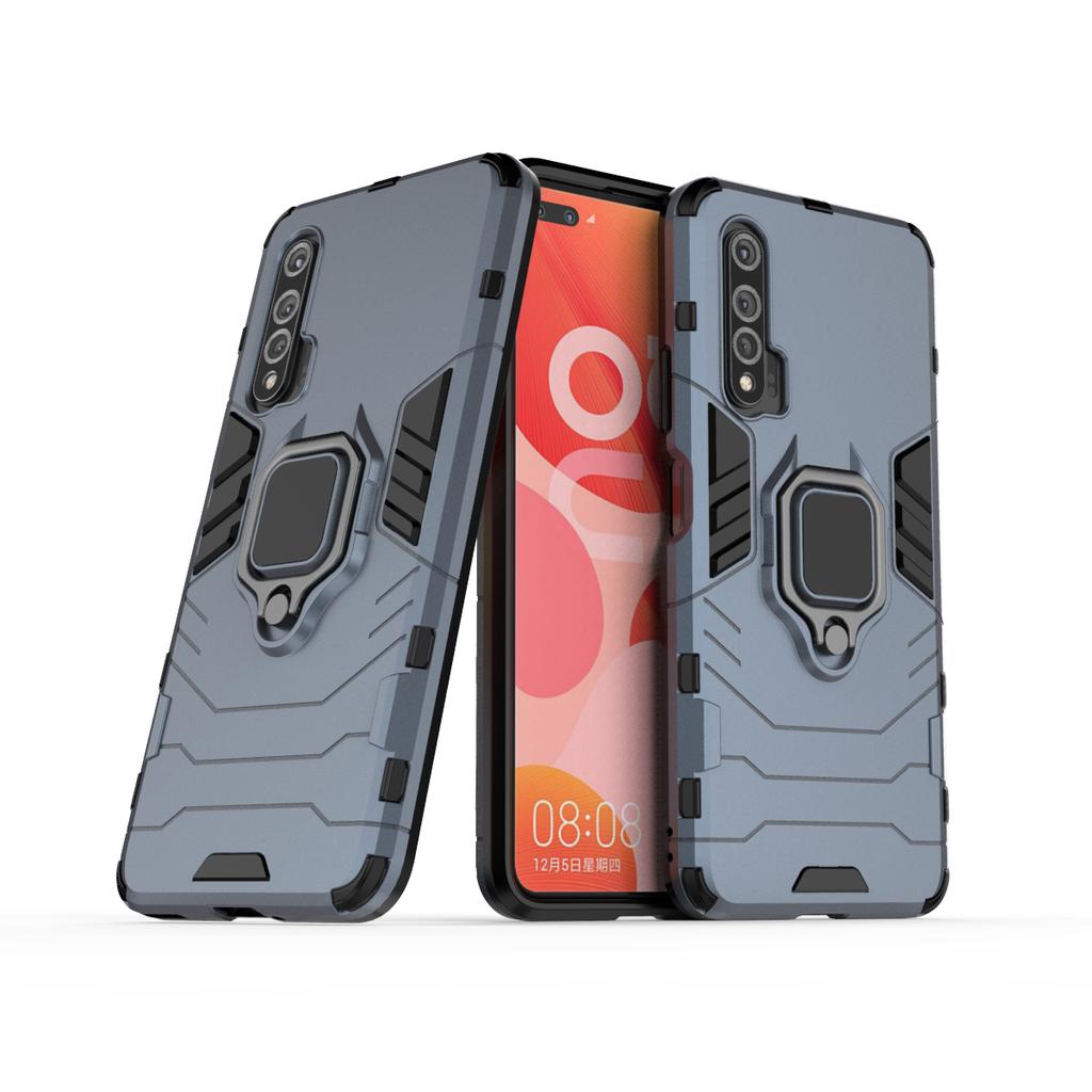 Nárazuvzdorné pouzdro Armor pro Huawei Nova 7SE 6 5Z 5T 5i 4E 3E 2 Lite Pro Y90 Y70 Y61 Y60 4G 5G Bumper Kovový kroužek Stojánek Zadní kryt