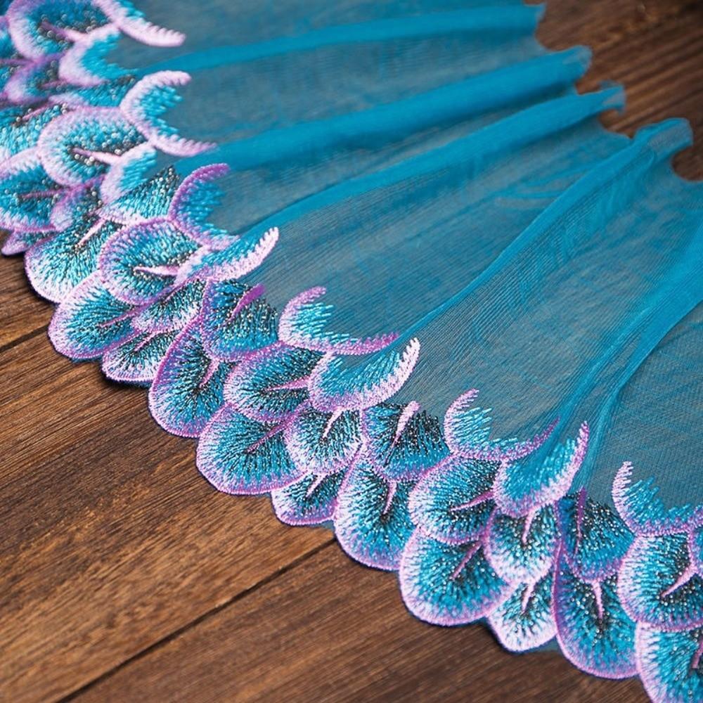 New Multicolor Embroidery Lace Fabric Mesh DIY Sewing Ribbon Trim Handmade Hem Trim Lace Trim Handicraft Accessories