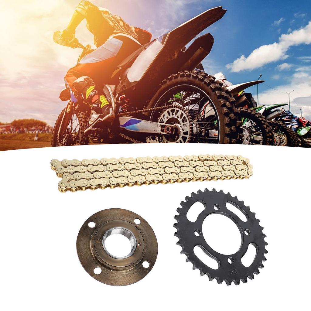 Sada řetězového kola 420 Ocelový řetěz 96 článků Zadní řetězové kolo 35T Sada volnoběžky bez zubů pro DIY kola